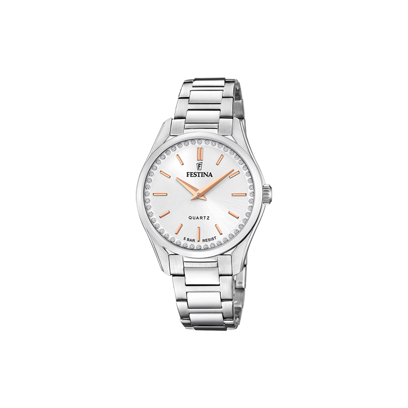 RELOJ FESTINA MADEMOISELLE F20583/1 GRIS PLATA CORREA DE ACERO, MUJER