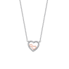 Collar de LOTUS SILVER, de plata de ley de 925 m/m, con forma de corazón, con circonitas