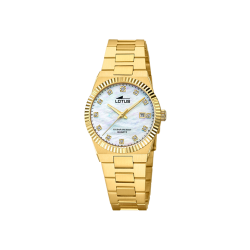 Reloj Lotus Freedom Collection 18839/1 analógico para mujer con movimiento de cuarzo, chapado en oro