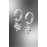 Pendientes LOTUS SILVER LP3108-4/2 con flor de plata de ley de 925 m/m