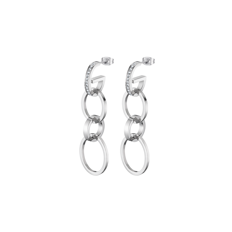 Pendientes de LOTUS STYLE LS2323-4/1, de acero con circonitas.