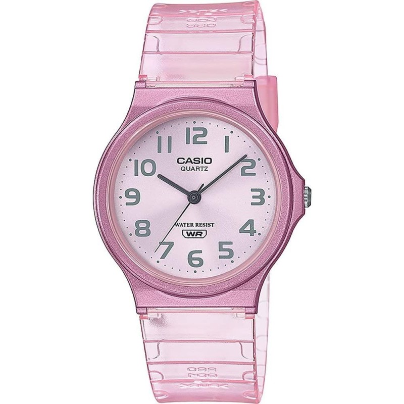 Reloj CASIO MQ-24S-4B de señora, caja rosa, correa silicona.