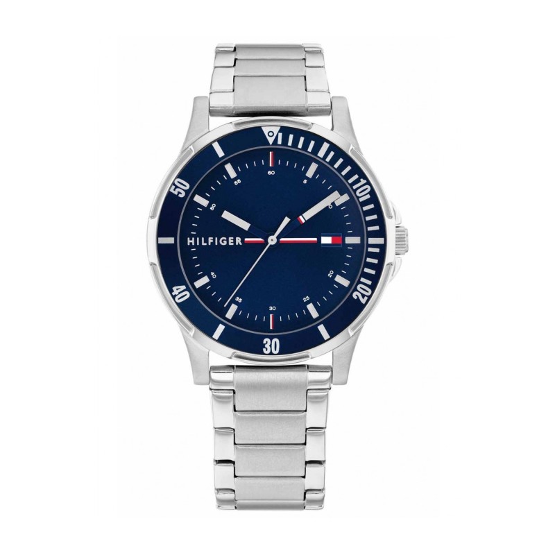 Reloj Tommy Hilfiger Niño Comunión Plateado y Azul Analógico 1720018