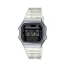 Reloj CASIO A168XES-1B, caja de acero, correa de silicona