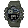 Reloj CASIO WS-1500H-3BV, caja y  correa de silicona, sumergible