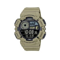 Reloj CASIO WS-1500H-5BV, caja y  correa de silicona, sumergible