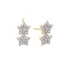 Pendientes de  Duran Exucuse, en plata 925 ml. chapado en oro, con circonitas.