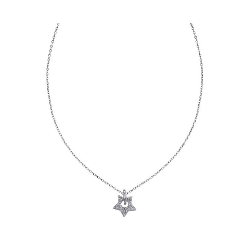 Collar de Duran Exucuse . Diseñado en plata 925 ml, con circonitas.