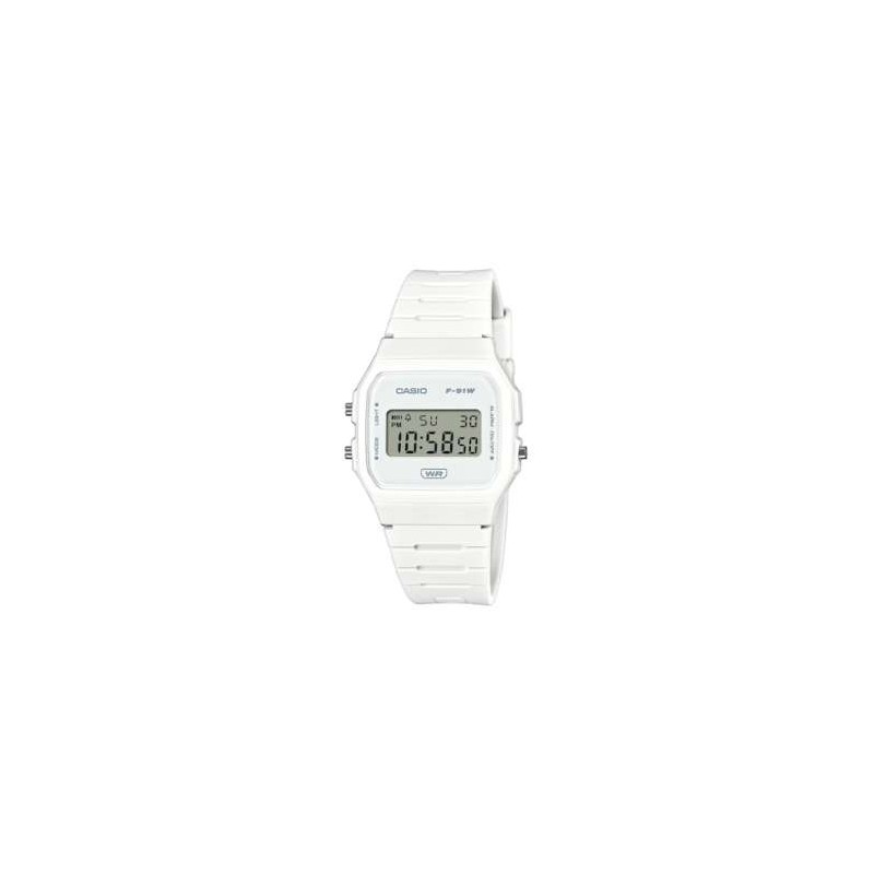 Reloj CASIO F-91WB-7AE, alarma-crono, luz led, resistente al agua