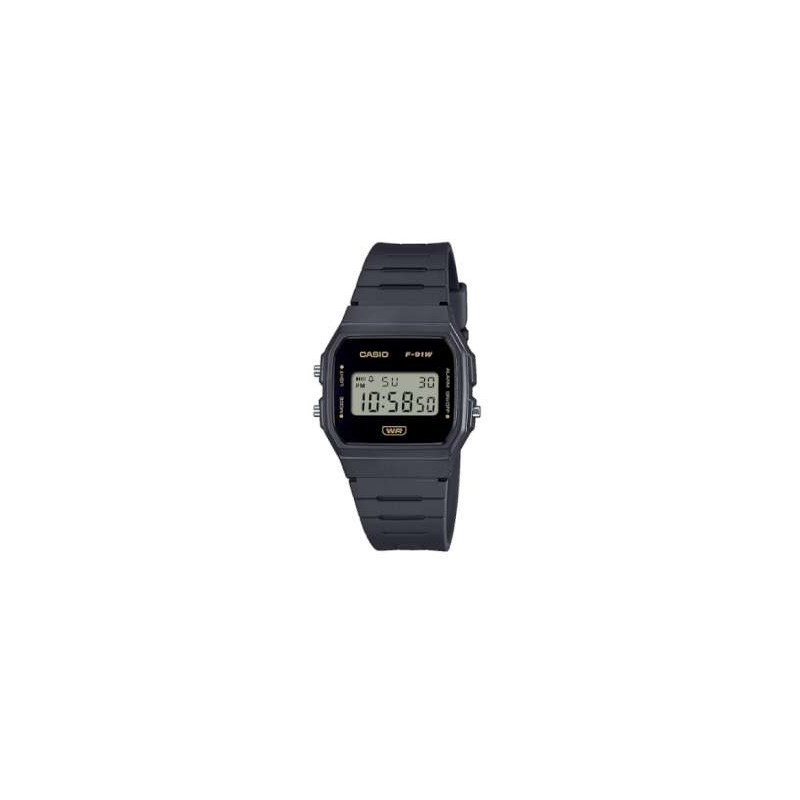 Reloj CASIO F-91WB-8AE, alarma-crono, luz led, resistente al agua