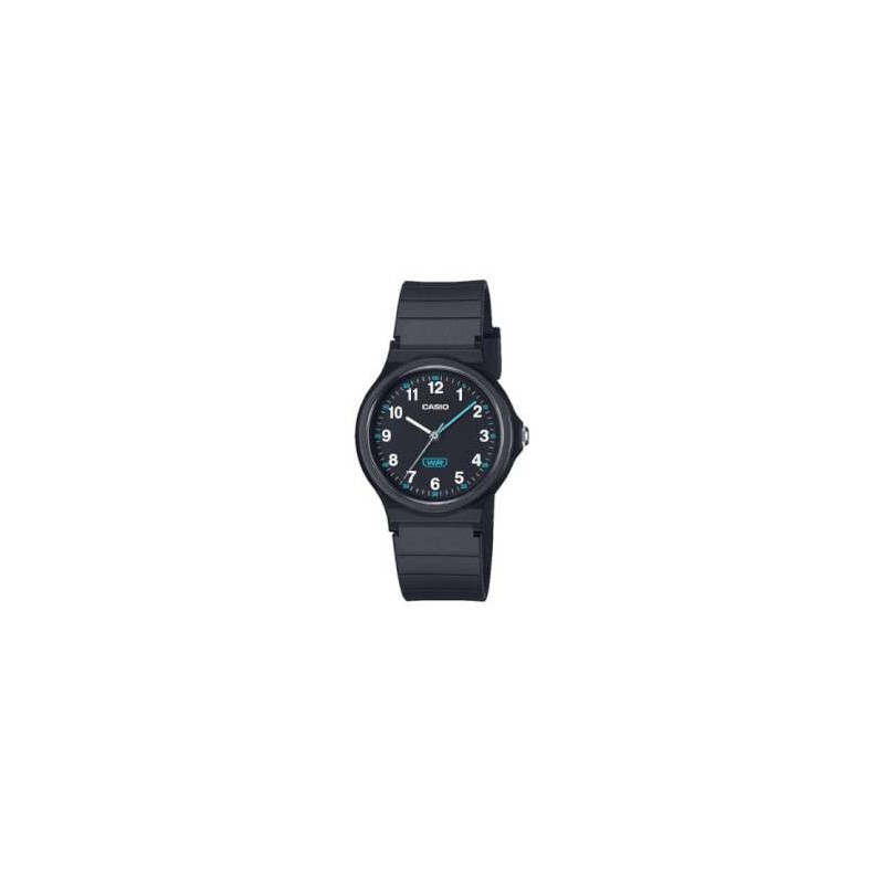 Reloj CASIO LQ-24B-1A, resistente al agua, color negro.