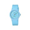 Reloj CASIO LQ-24B-2B, resistente al agua, color azul celeste.