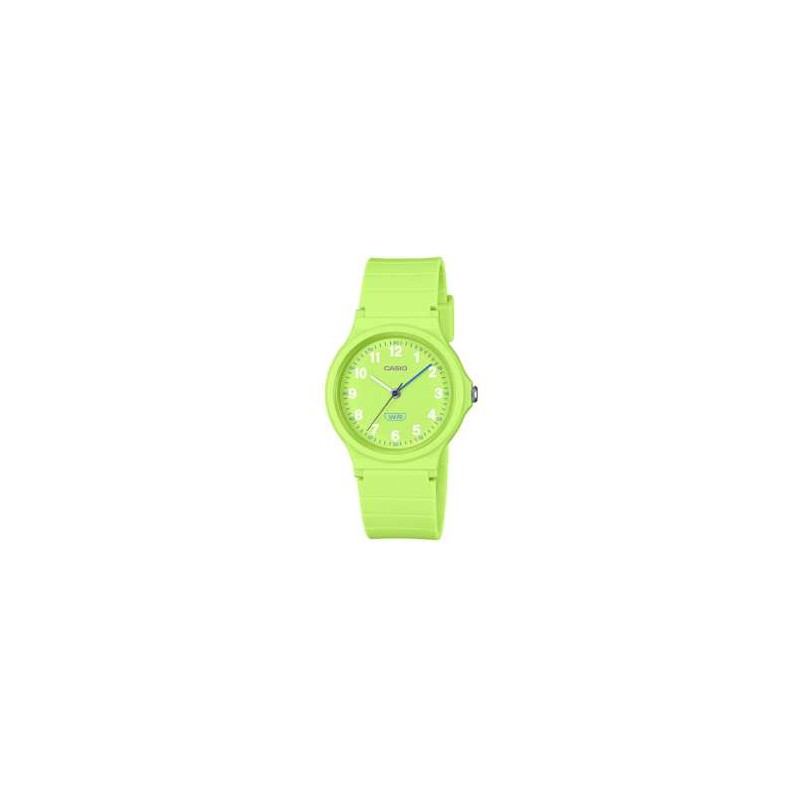 Reloj CASIO LQ-24B-3B, resistente al agua, color pistacho