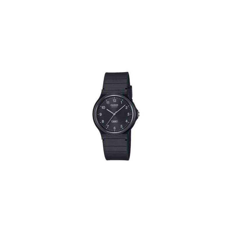 Reloj CASIO MQ-24B-1B, resistente al agua, color negro.