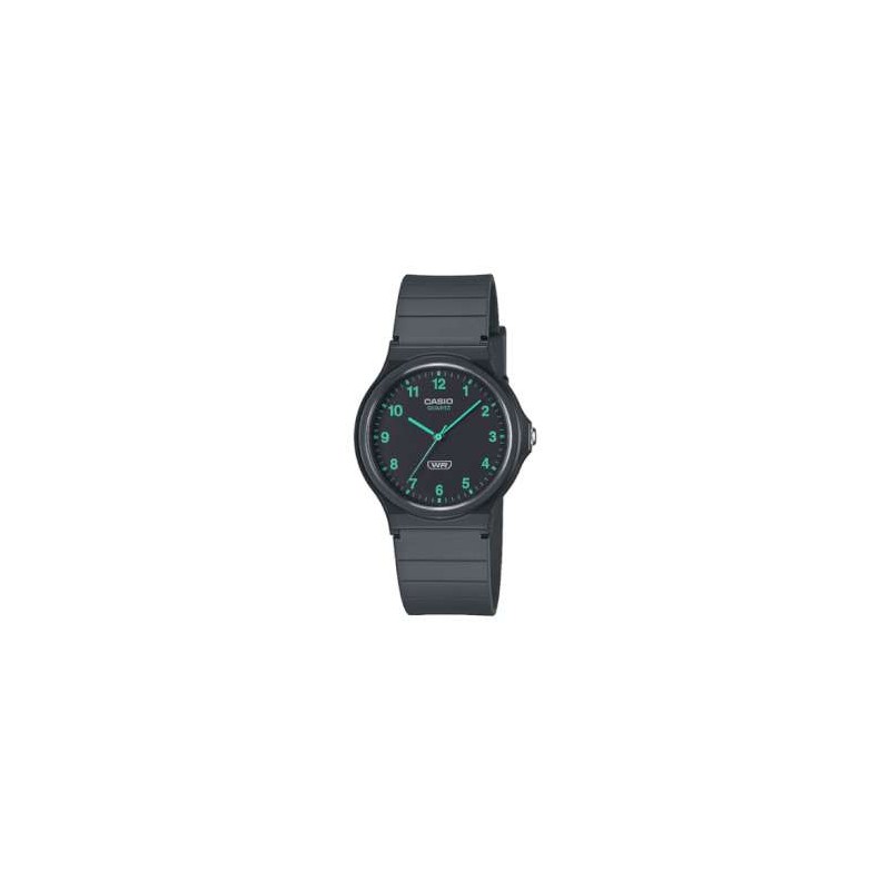 Reloj CASIO MQ-24B-8B, resistente al agua, color negro.