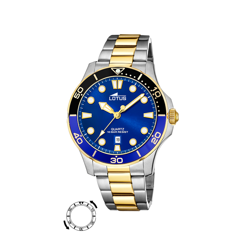 RELOJ DE HOMBRE LOTUS EXCELLENT CON ESFERA AZUL 18760/3