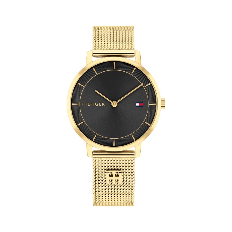 Reloj TOMY HILFIGUER 1782738, chapado en oro, sumergible