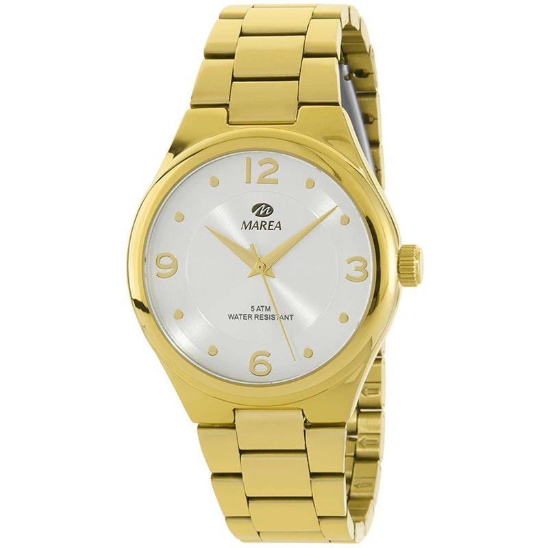 Reloj MAREA B21193/3, caja y pulsera de acero chapado en oro.