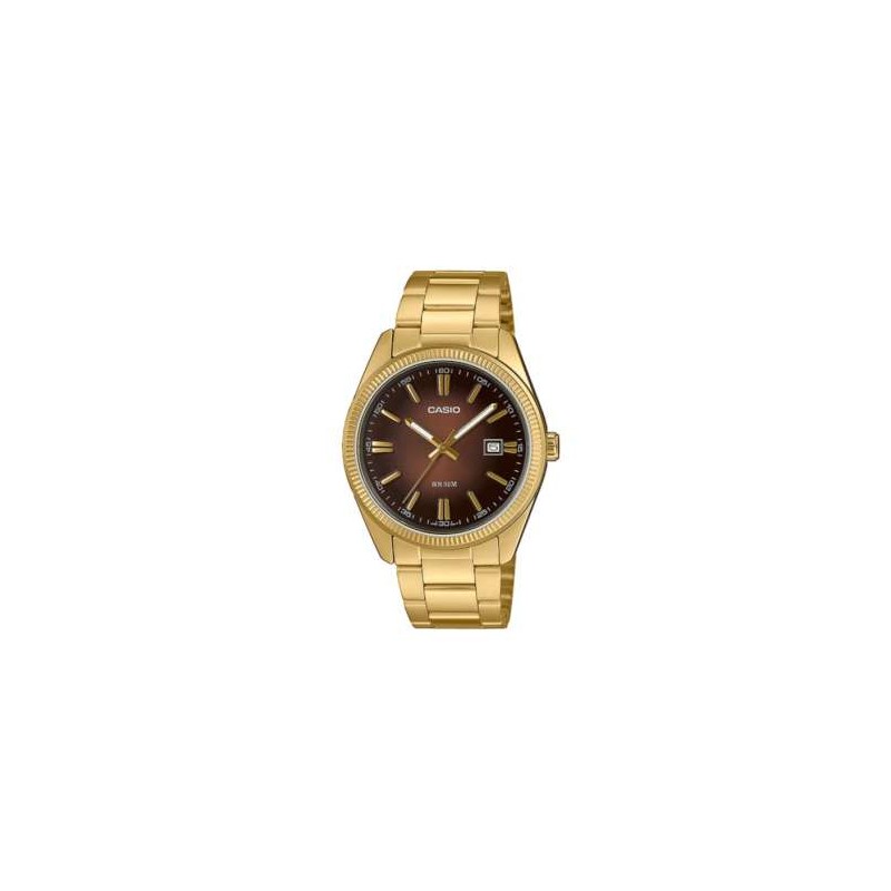 Reloj CASIO  MTP-1302PGC-5A, chapado en oro, sumergible