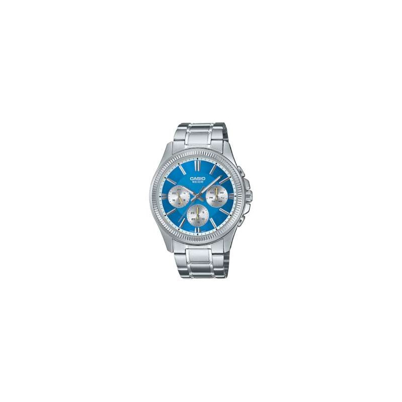 Reloj CASIO MTP-1375PD-2A2, de acero, sumergible, multifunción