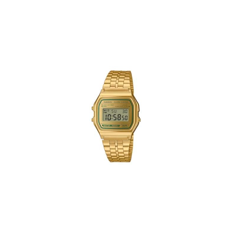 Reloj CASIO A158WEGV-9AEF, caja y pulsera dorada, alarma-crono